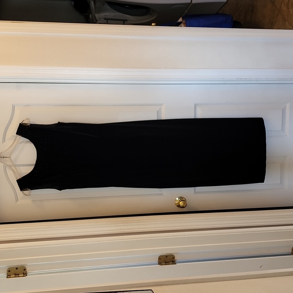 LBD- Long Black Velvet Dress